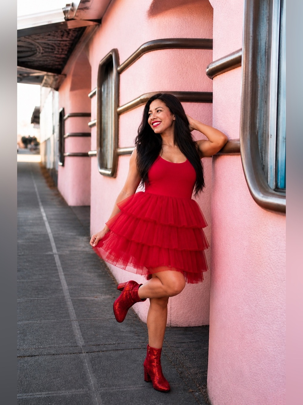torrid Red Tiered Tulle Mini Dress - Picture 2 of 16
